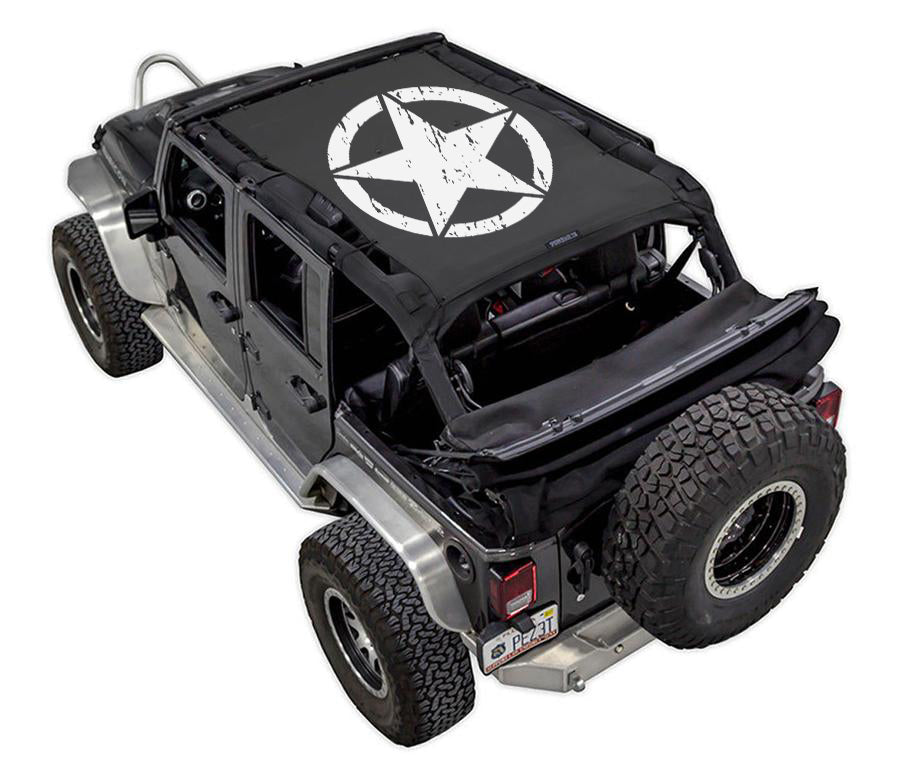 Jeep Wrangler JKU 4-Door Sun Shade Stock Printed Shade Top (2007–2017)