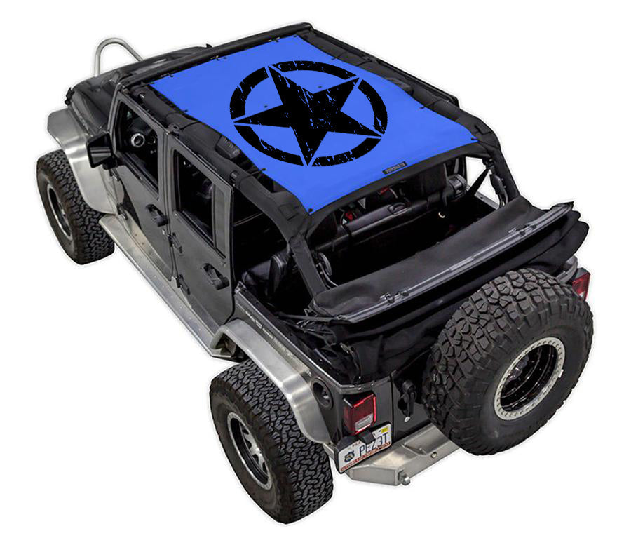 Jeep Wrangler JKU 4-Door Sun Shade Stock Printed Shade Top (2007–2017)