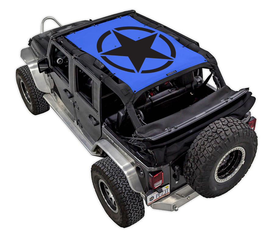 Jeep Wrangler JKU 4-Door Sun Shade Stock Printed Shade Top (2007–2017)
