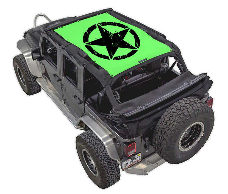 Jeep Wrangler JKU 4-Door Sun Shade Stock Printed Shade Top (2007–2017)