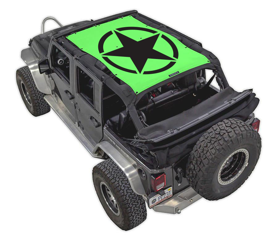 Jeep Wrangler JKU 4-Door Sun Shade Stock Printed Shade Top (2007–2017)