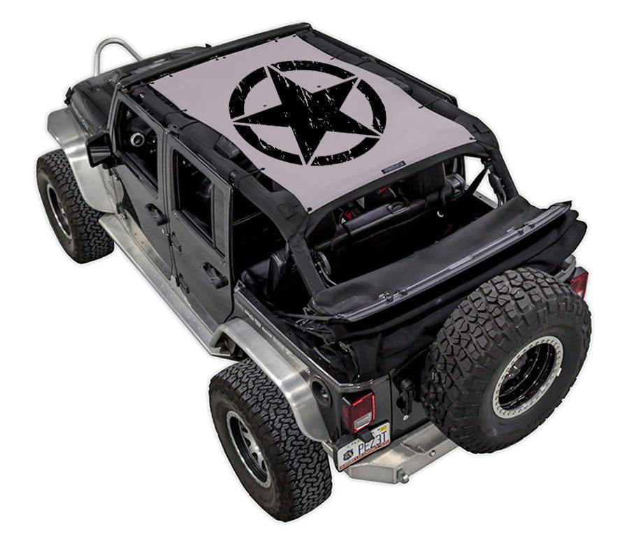 Jeep Wrangler JKU 4-Door Sun Shade Stock Printed Shade Top (2007–2017)