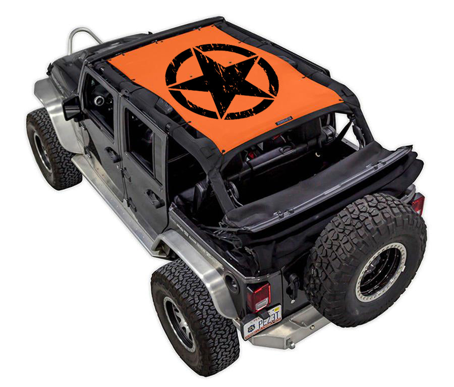 Jeep Wrangler JKU 4-Door Sun Shade Stock Printed Shade Top (2007–2017)