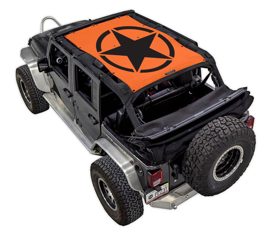 Jeep Wrangler JKU 4-Door Sun Shade Stock Printed Shade Top (2007–2017)