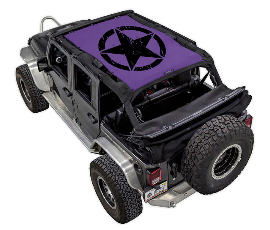 Jeep Wrangler JKU 4-Door Sun Shade Stock Printed Shade Top (2007–2017)