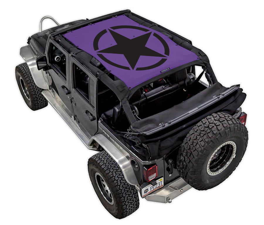 Jeep Wrangler JKU 4-Door Sun Shade Stock Printed Shade Top (2007–2017)