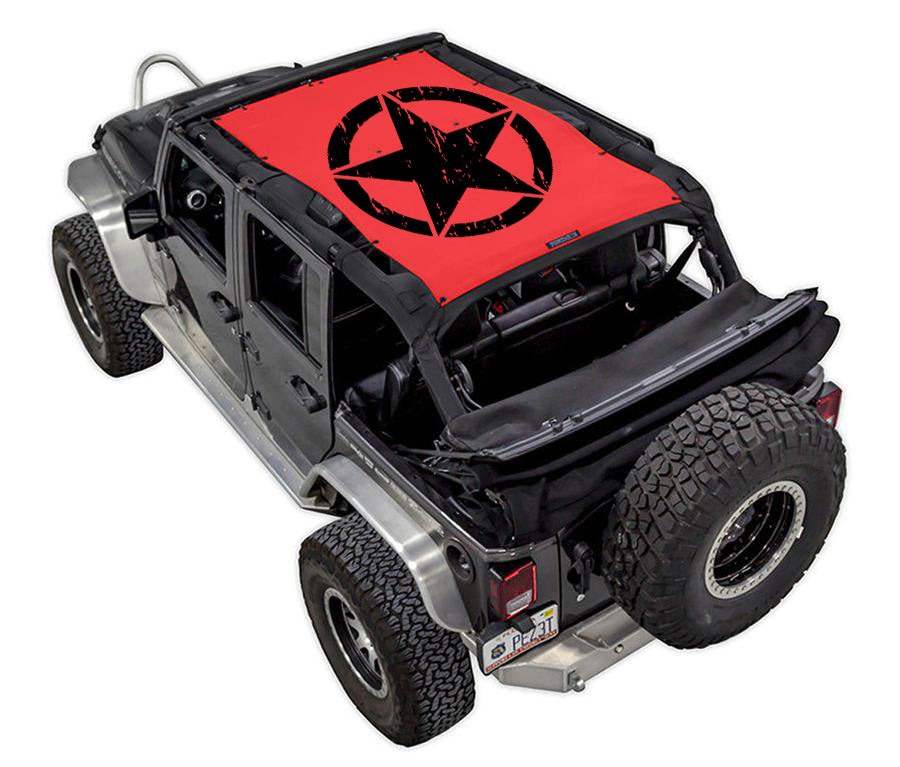 Jeep Wrangler JKU 4-Door Sun Shade Stock Printed Shade Top (2007–2017)