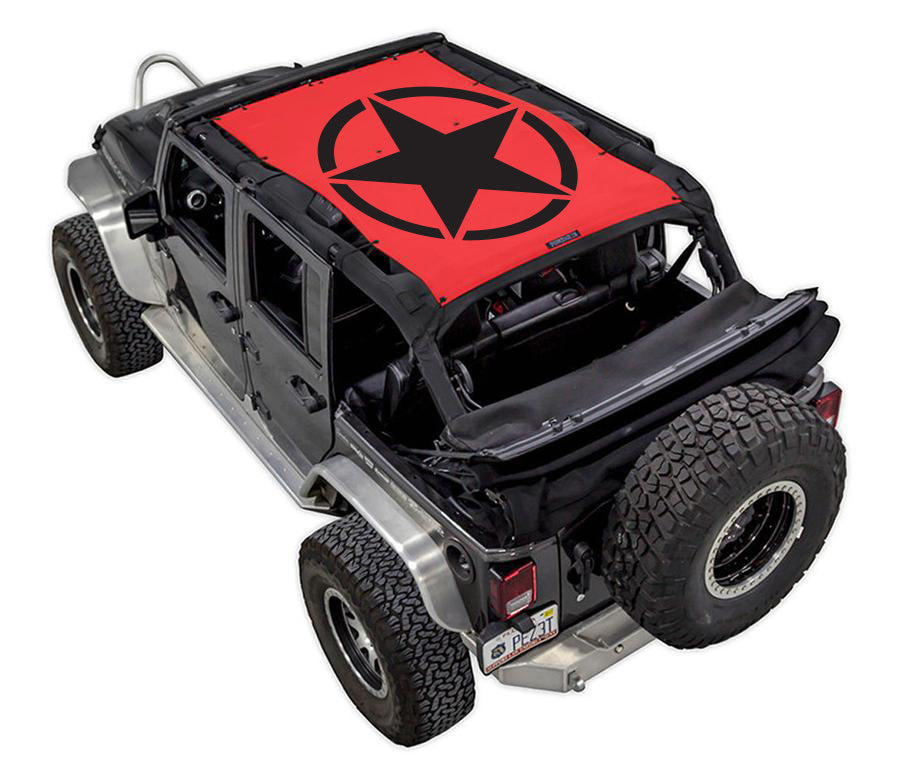 Jeep Wrangler JKU 4-Door Sun Shade Stock Printed Shade Top (2007–2017)