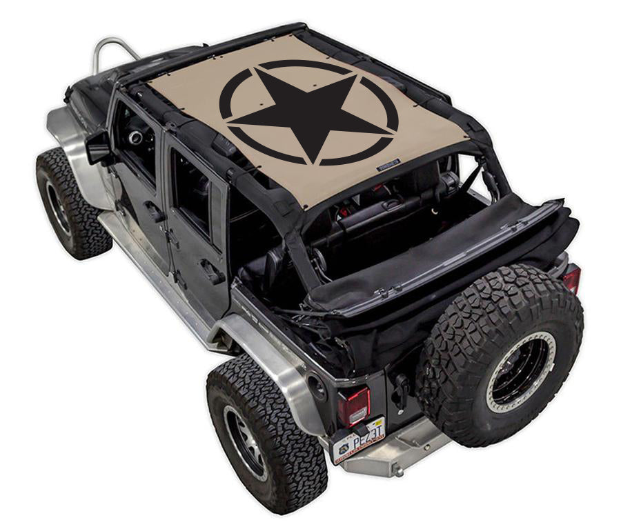 Jeep Wrangler JKU 4-Door Sun Shade Stock Printed Shade Top (2007–2017)