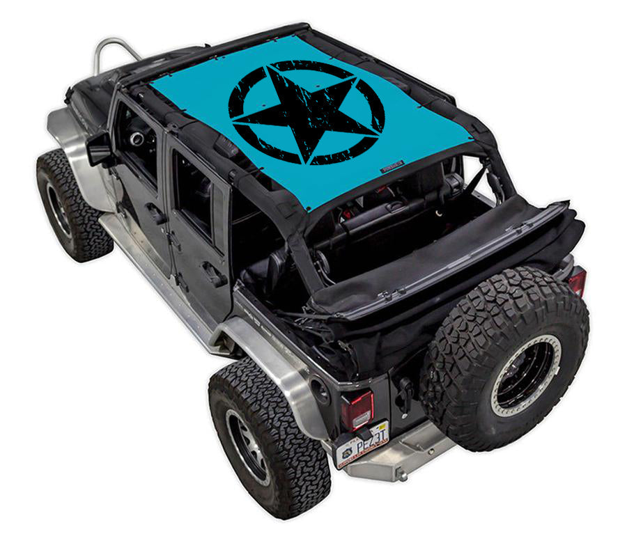 Jeep Wrangler JKU 4-Door Sun Shade Stock Printed Shade Top (2007–2017)