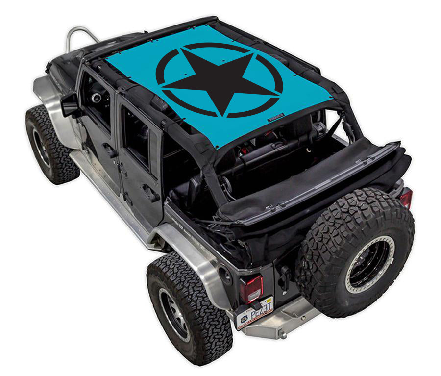 Jeep Wrangler JKU 4-Door Sun Shade Stock Printed Shade Top (2007–2017)