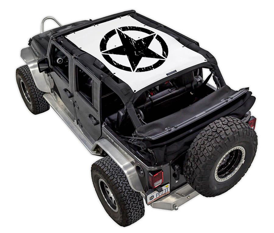 Jeep Wrangler JKU 4-Door Sun Shade Stock Printed Shade Top (2007–2017)