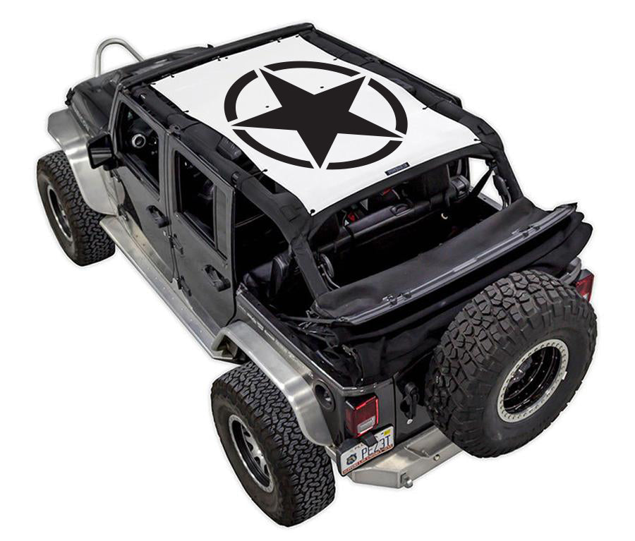 Jeep Wrangler JKU 4-Door Sun Shade Stock Printed Shade Top (2007–2017)