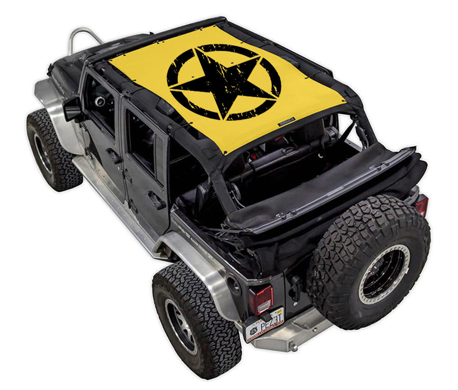 Jeep Wrangler JKU 4-Door Sun Shade Stock Printed Shade Top (2007–2017)
