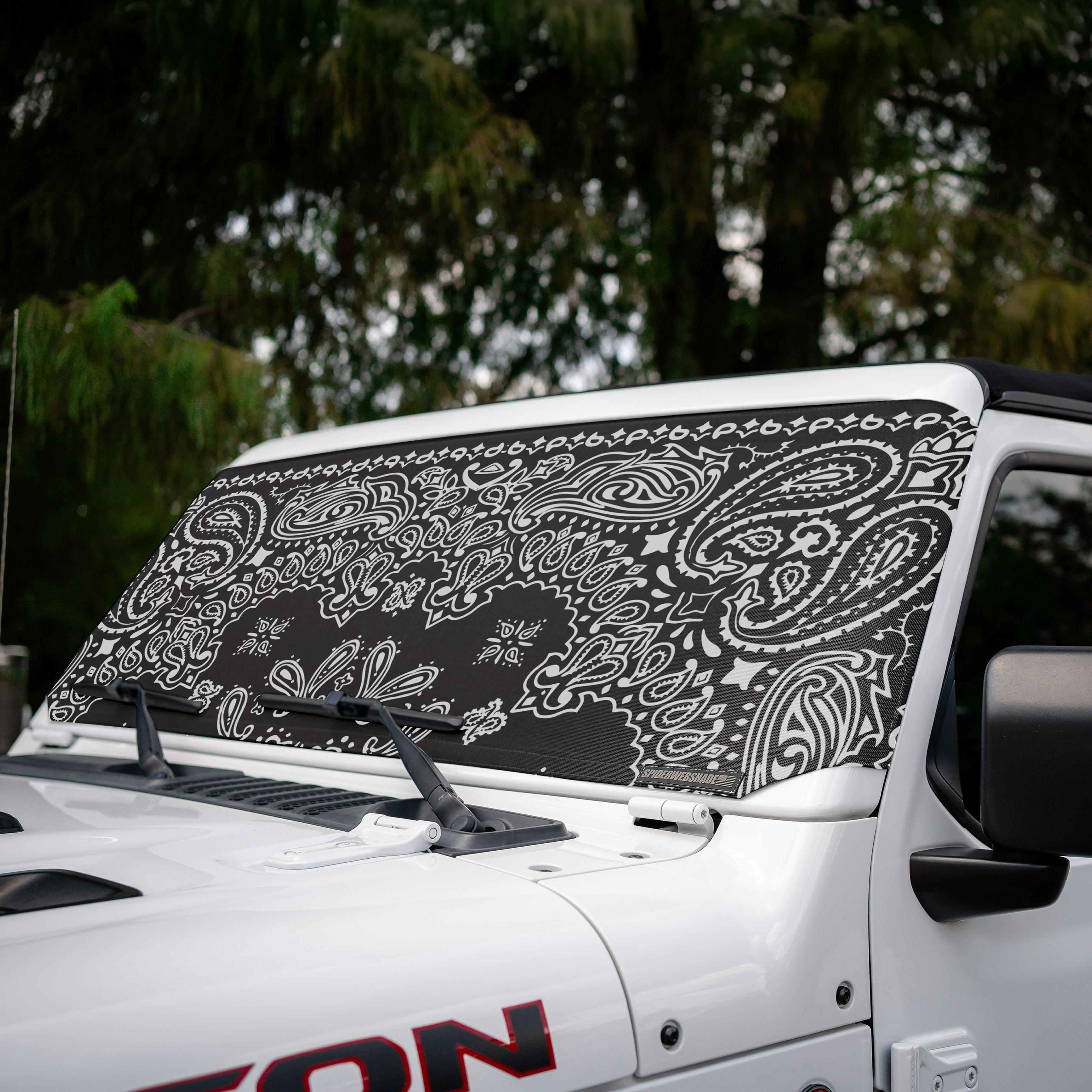 Jeep Wrangler (JL, JT, JK) and Jeep Gladiator Stock Printed Solar Shield (2007-2026)