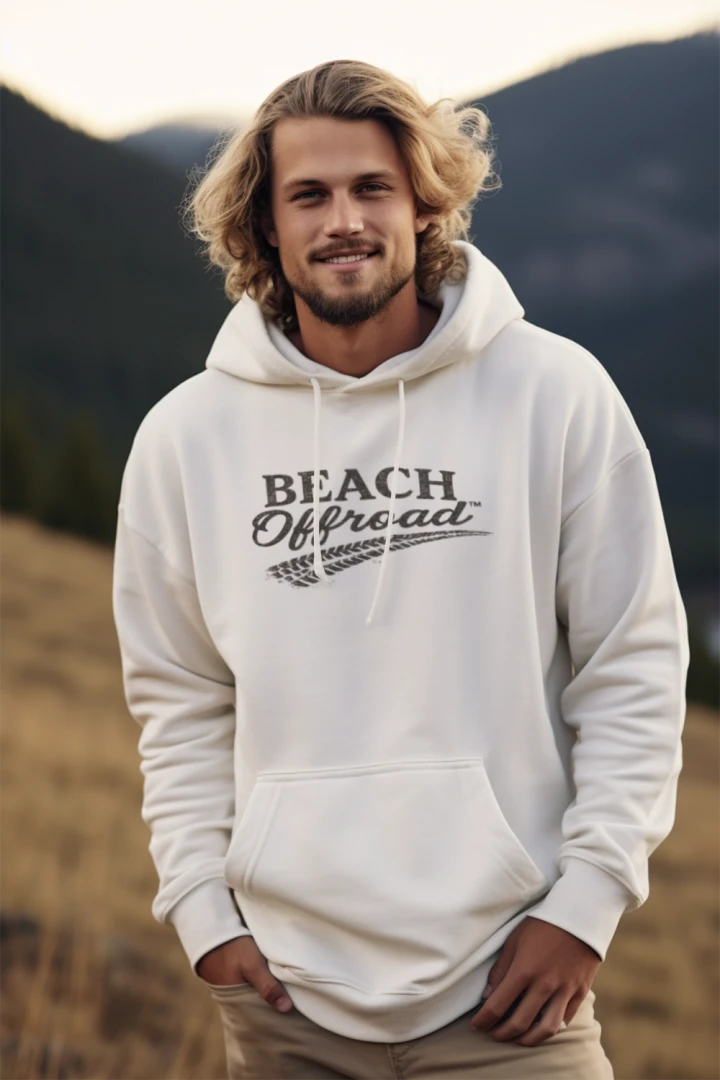 Beach offroad hoodie lifestyle model