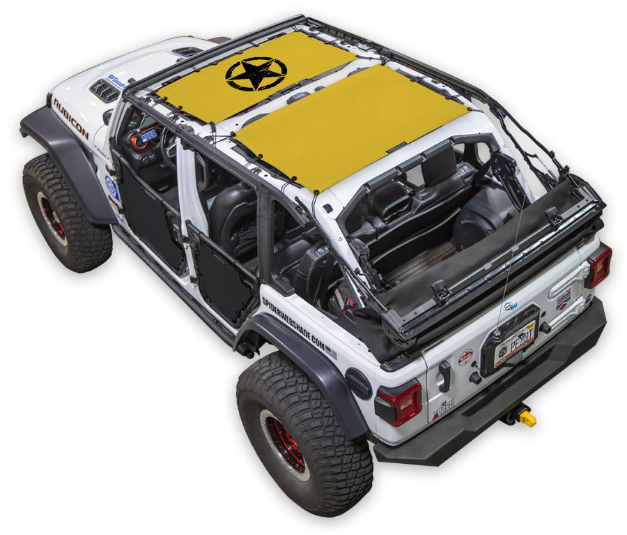 Jeep Wrangler JLU 4-Door Sun Shade Stock Printed Shade Top (2018–2026)