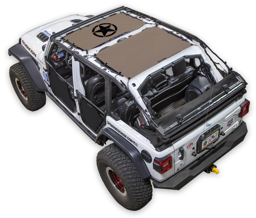 Jeep Wrangler JLU 4-Door Sun Shade Stock Printed Shade Top (2018–2026)