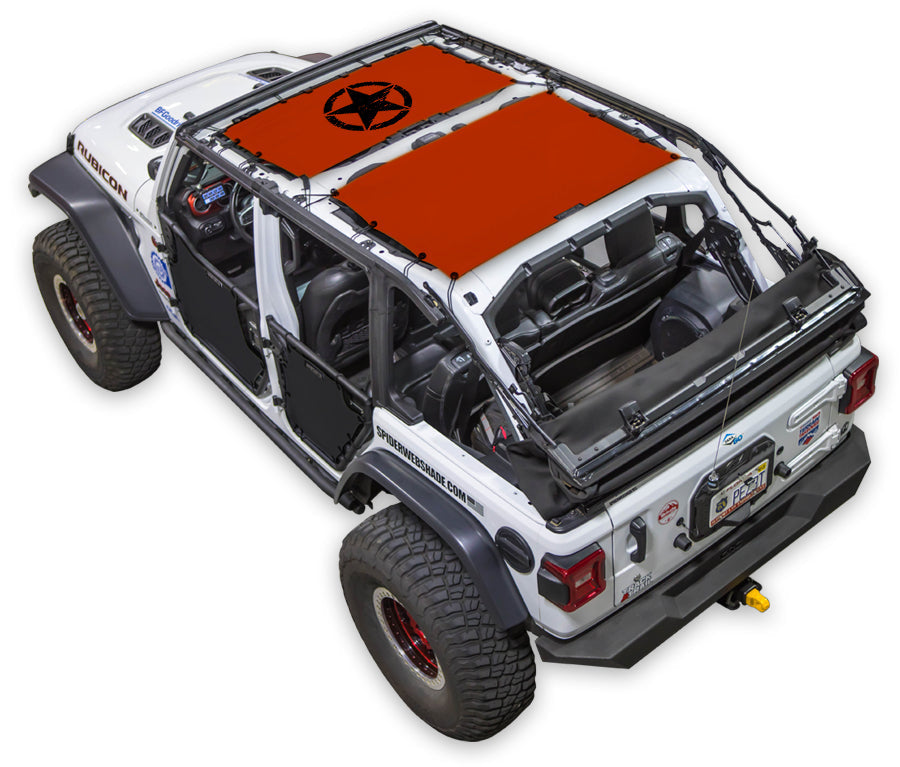 Jeep Wrangler JLU 4-Door Sun Shade Stock Printed Shade Top (2018–2026)