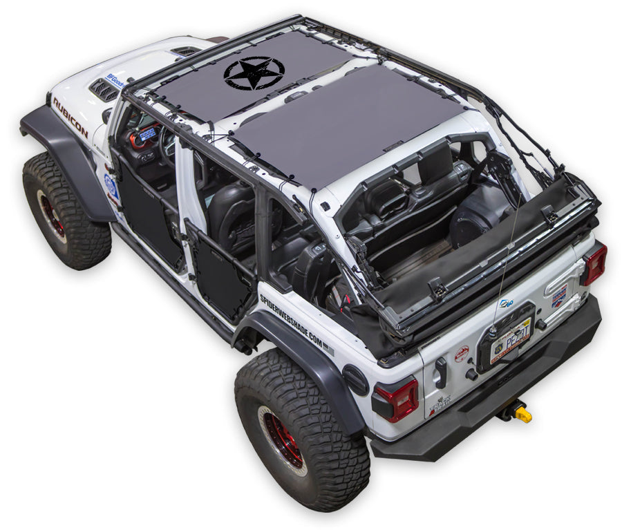 Jeep Wrangler JLU 4-Door Sun Shade Stock Printed Shade Top (2018–2026)