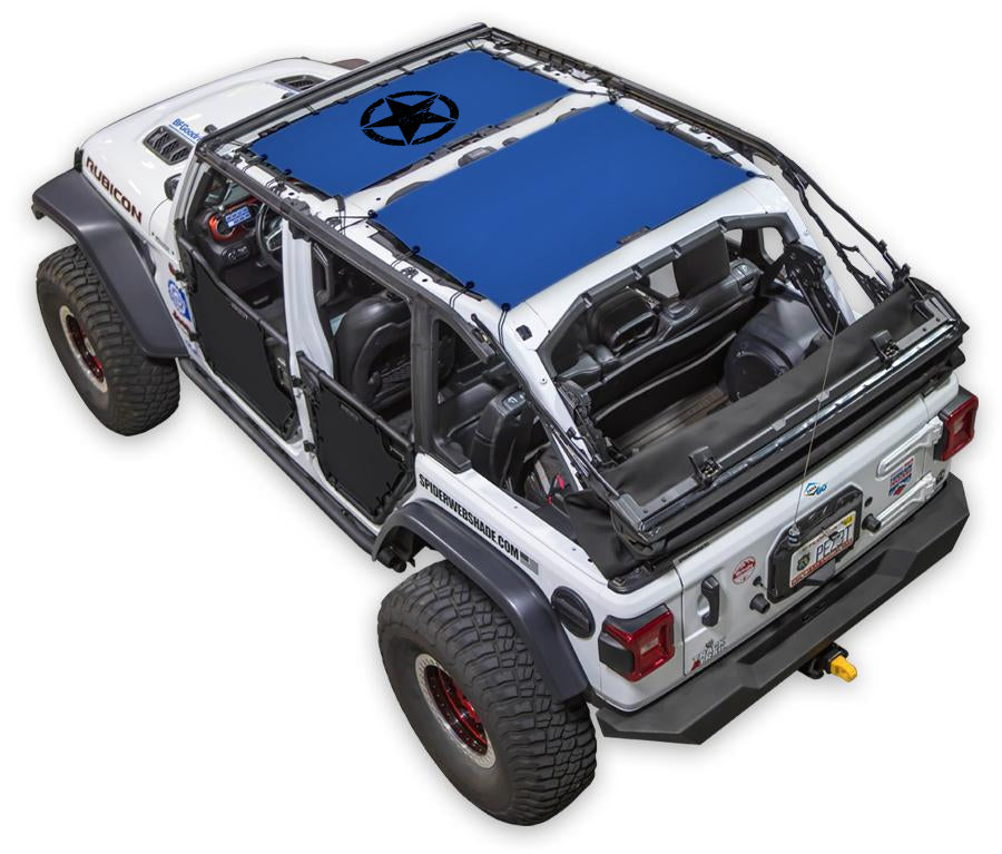 Jeep Wrangler JLU 4-Door Sun Shade Stock Printed Shade Top (2018–2026)