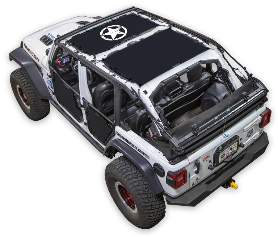 Jeep Wrangler JLU 4-Door Sun Shade Stock Printed Shade Top (2018–2026)