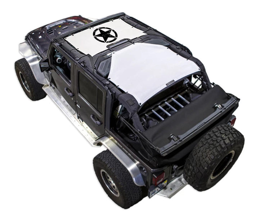 Jeep Wrangler JKU 4-Door Sun Shade Stock Printed Shade Top (2007–2017)