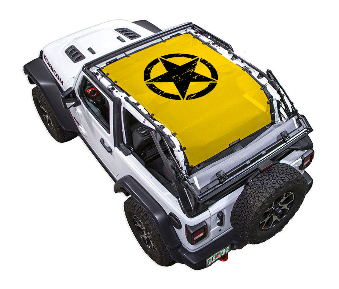 Jeep Wrangler JL 2-Door Sun Shade Stock Printed Shade Top (2018–2026)