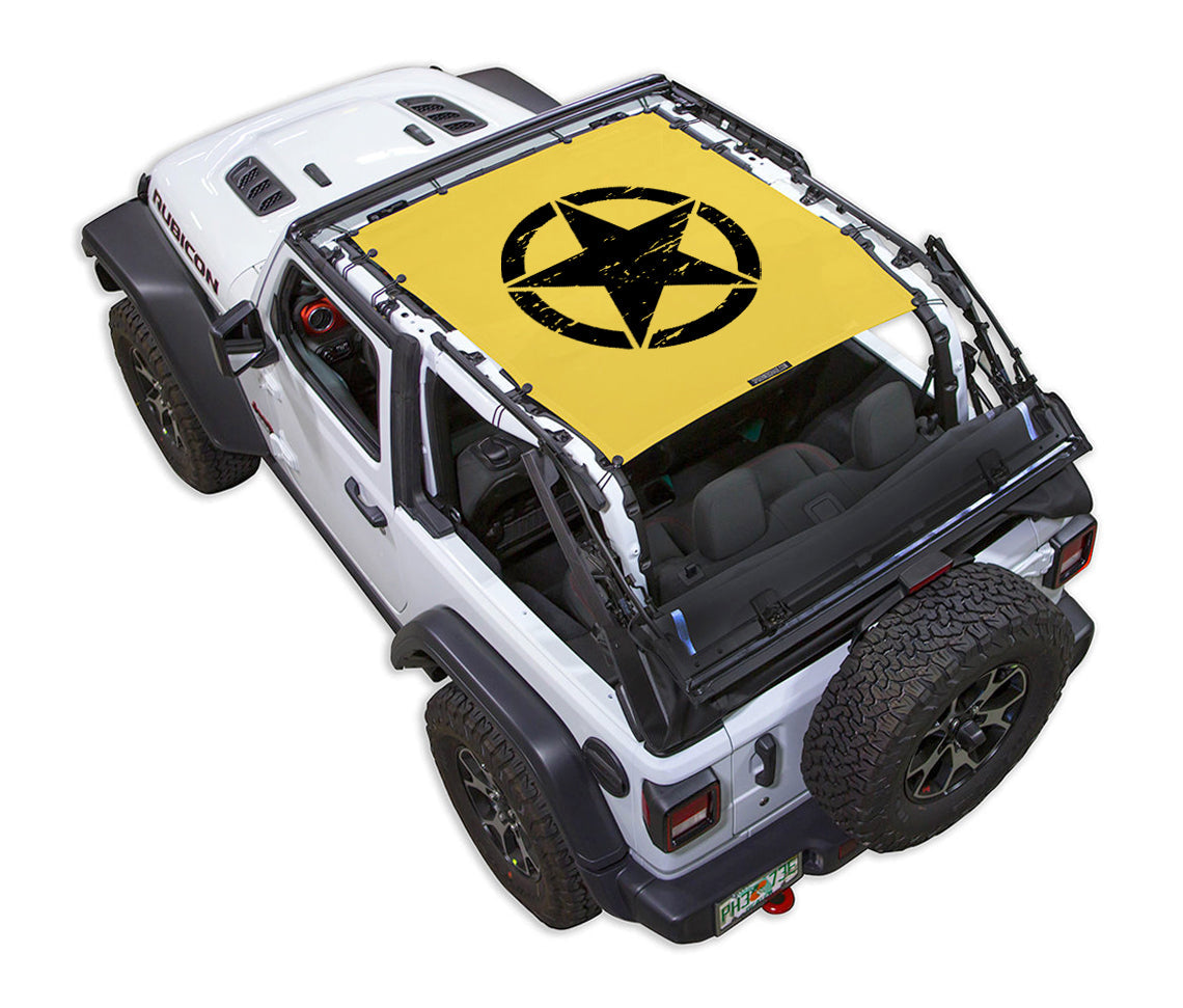 Jeep Wrangler JL 2-Door Sun Shade Stock Printed Shade Top (2018–2026)