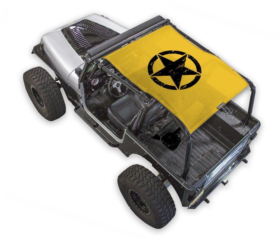 Jeep Wrangler YJ Sun Shade Stock Printed Shade Top (1987–1996)