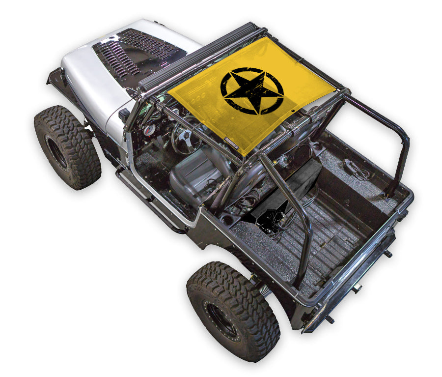 Jeep Wrangler YJ Sun Shade Stock Printed Shade Top (1987–1996)