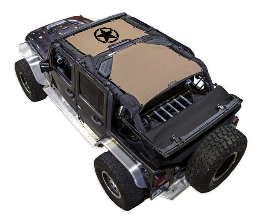 Jeep Wrangler JKU 4-Door Sun Shade Stock Printed Shade Top (2007–2017)
