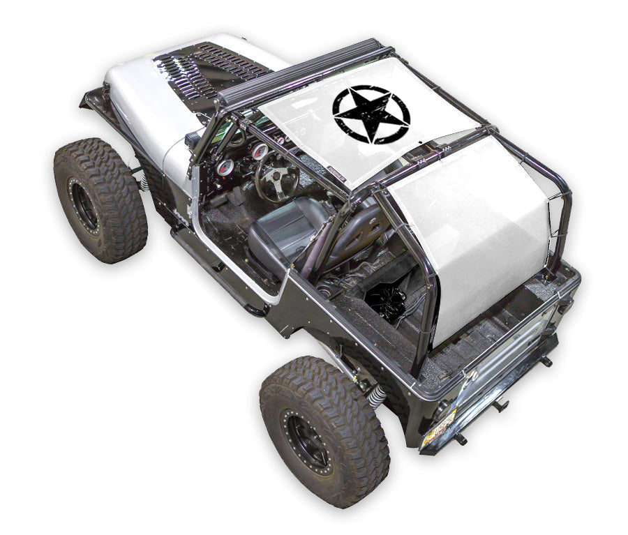 Jeep Wrangler YJ Sun Shade Stock Printed Shade Top (1987–1996)