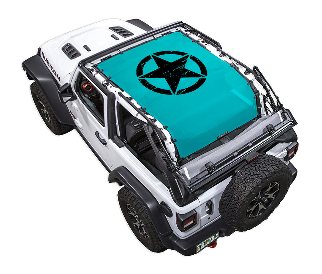Jeep Wrangler JL 2-Door Sun Shade Stock Printed Shade Top (2018–2026)