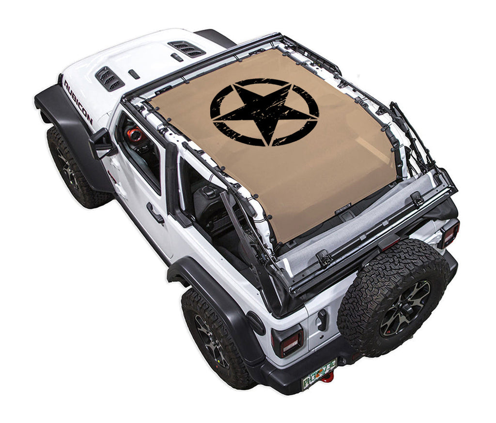 Jeep Wrangler JL 2-Door Sun Shade Stock Printed Shade Top (2018–2026)