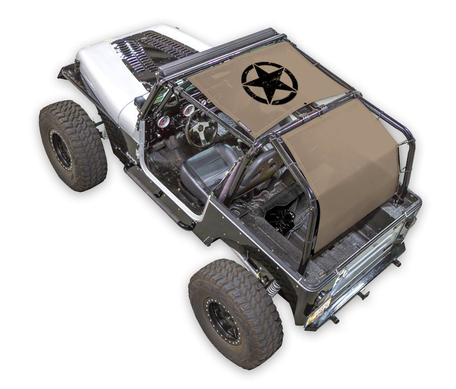 Jeep Wrangler YJ Sun Shade Stock Printed Shade Top (1987–1996)