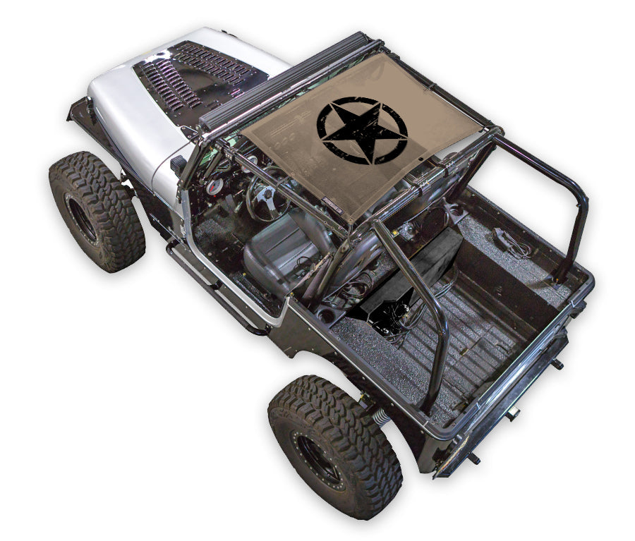 Jeep Wrangler YJ Sun Shade Stock Printed Shade Top (1987–1996)