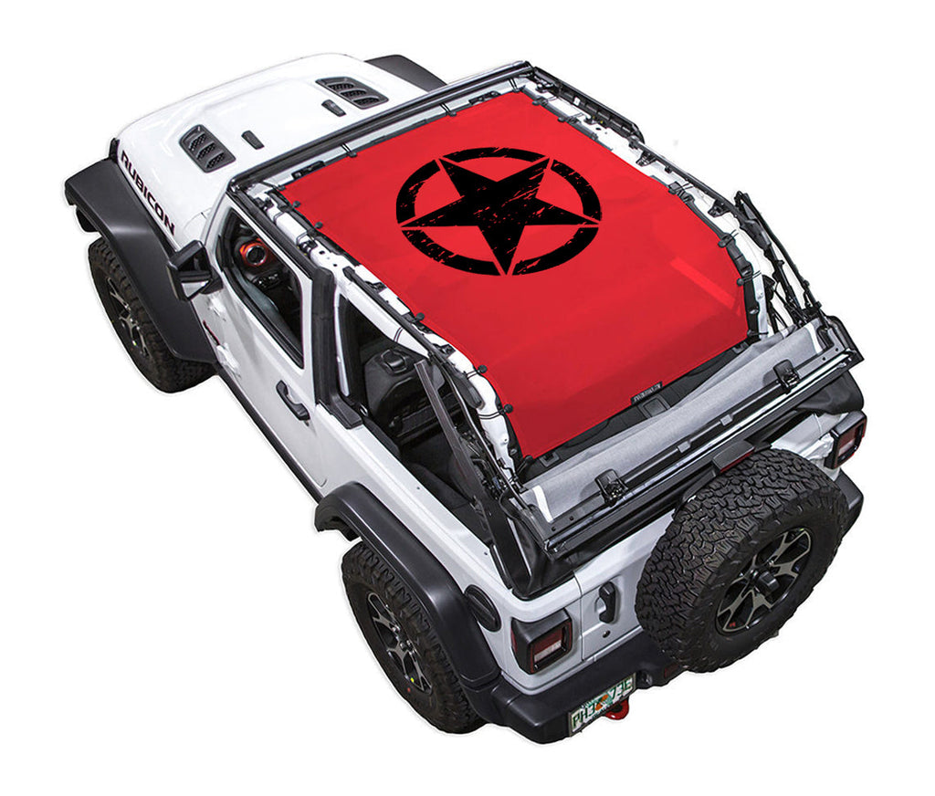 Jeep Wrangler JL 2-Door Sun Shade Stock Printed Shade Top (2018–2026)
