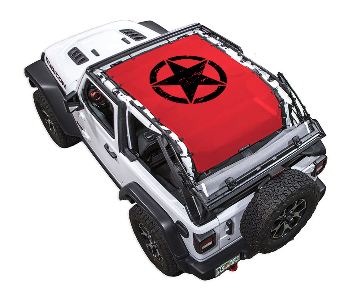 Jeep Wrangler JL 2-Door Sun Shade Stock Printed Shade Top (2018–2026)