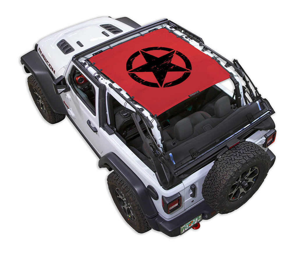 Jeep Wrangler JL 2-Door Sun Shade Stock Printed Shade Top (2018–2026)