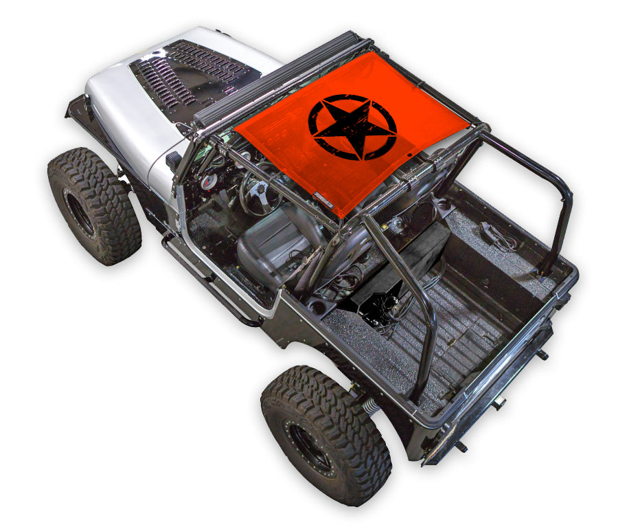 Jeep Wrangler YJ Sun Shade Stock Printed Shade Top (1987–1996)