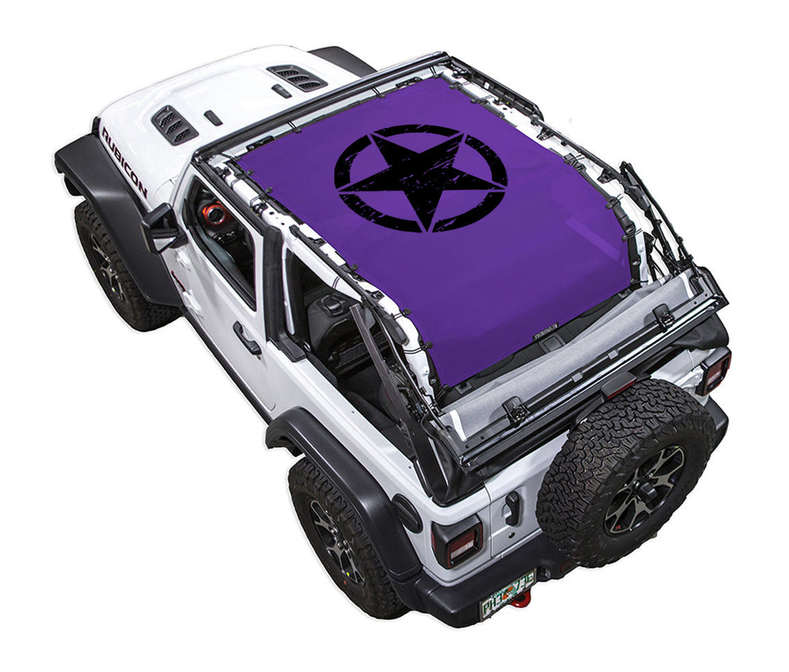 Jeep Wrangler JL 2-Door Sun Shade Stock Printed Shade Top (2018–2026)