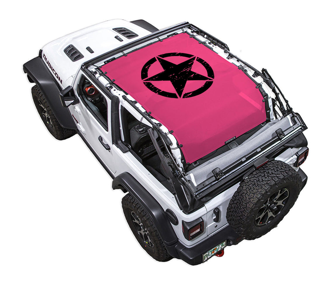 Jeep Wrangler JL 2-Door Sun Shade Stock Printed Shade Top (2018–2026)