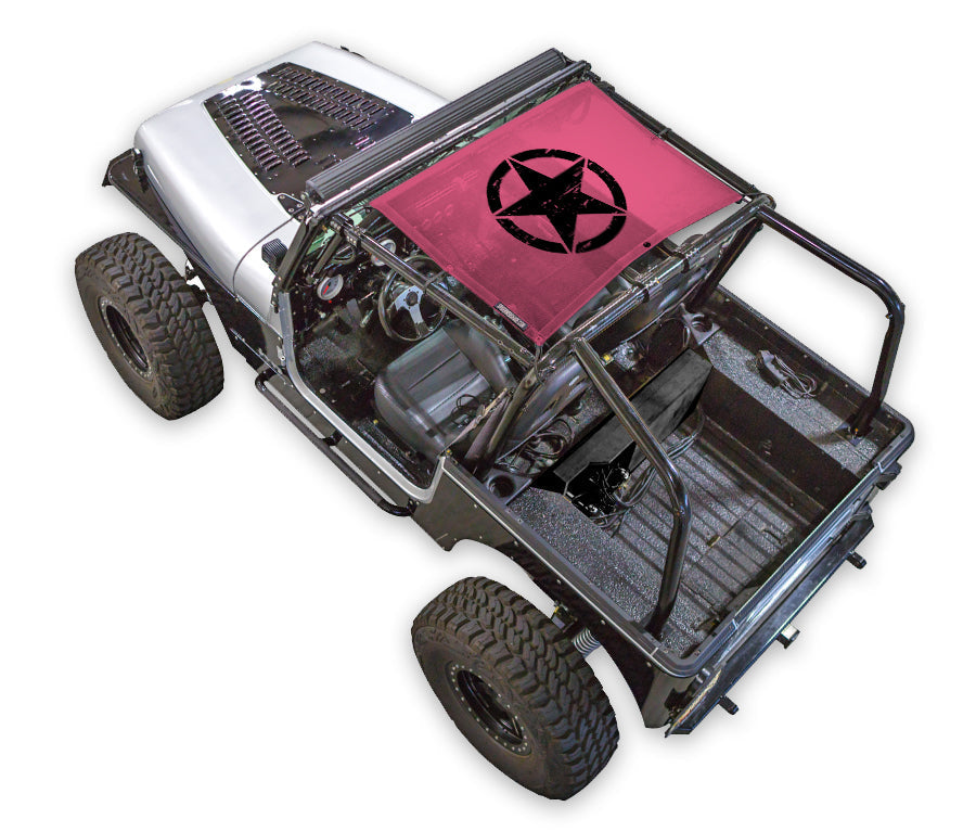 Jeep Wrangler YJ Sun Shade Stock Printed Shade Top (1987–1996)