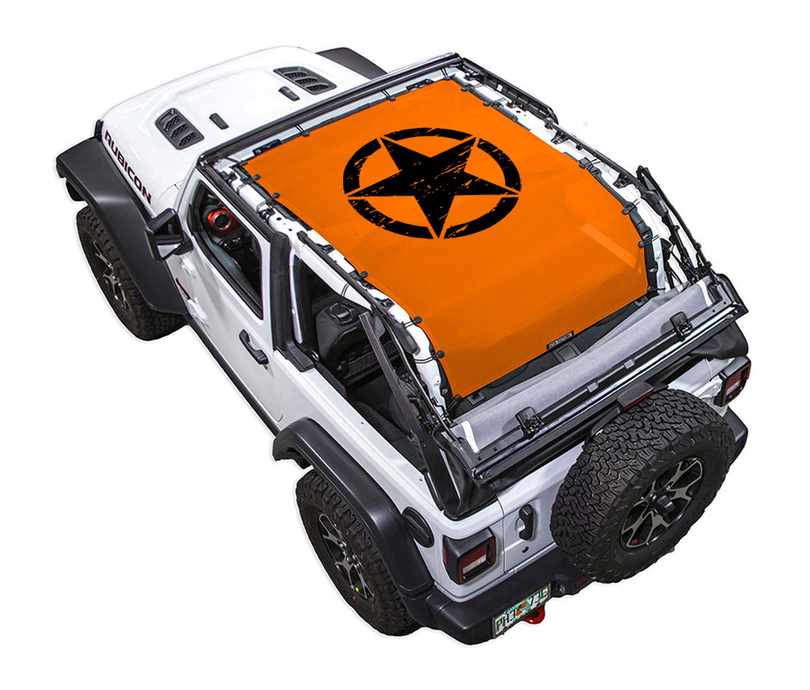 Jeep Wrangler JL 2-Door Sun Shade Stock Printed Shade Top (2018–2026)