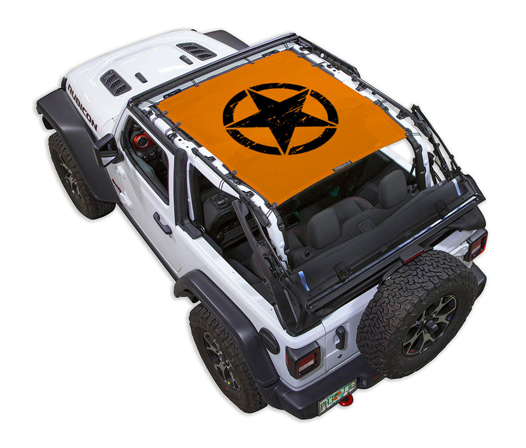 Jeep Wrangler JL 2-Door Sun Shade Stock Printed Shade Top (2018–2026)