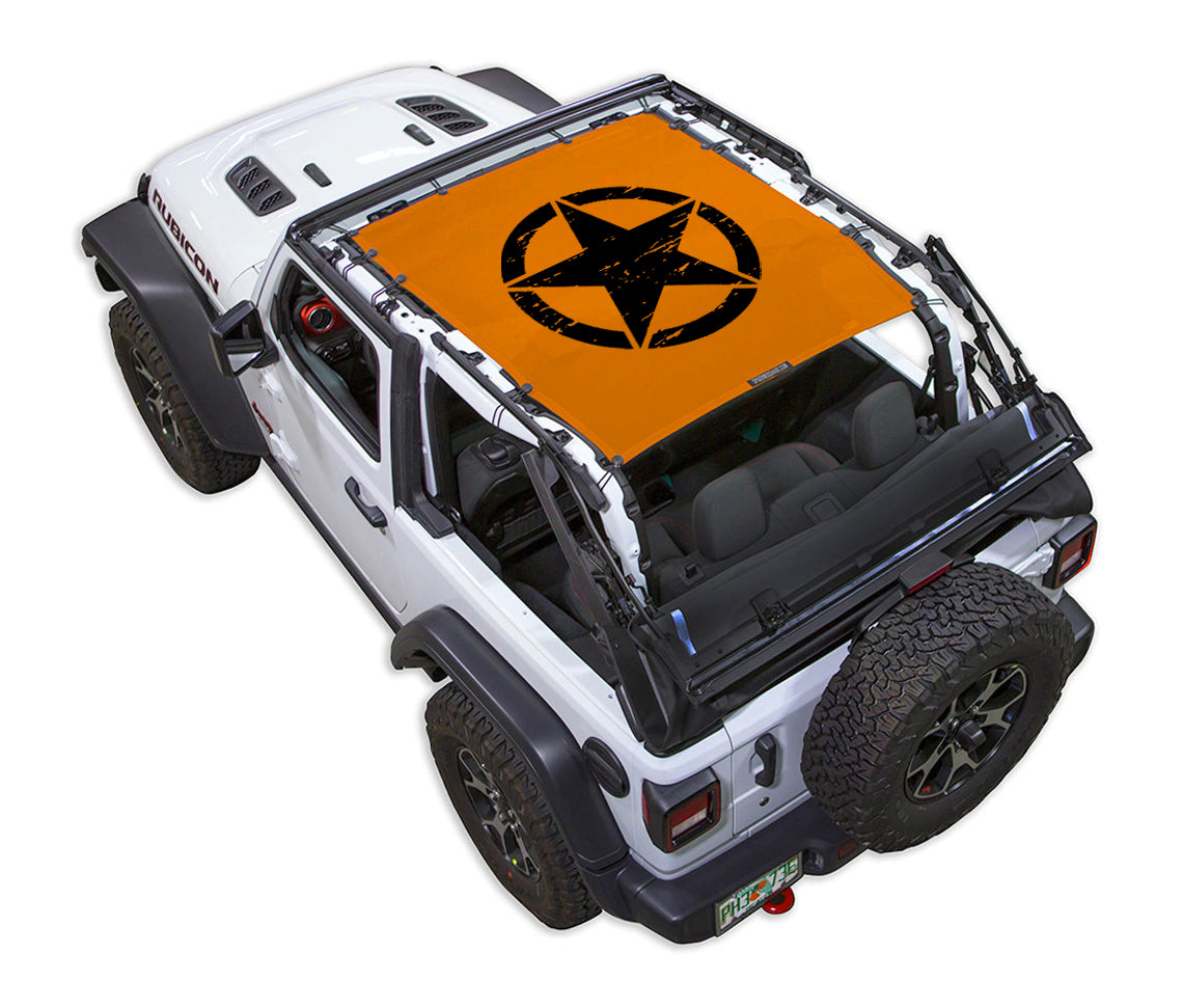 Jeep Wrangler JL 2-Door Sun Shade Stock Printed Shade Top (2018–2026)