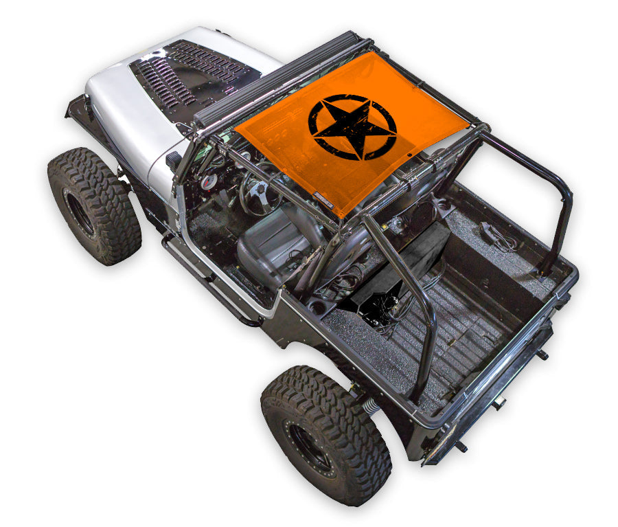 Jeep Wrangler YJ Sun Shade Stock Printed Shade Top (1987–1996)