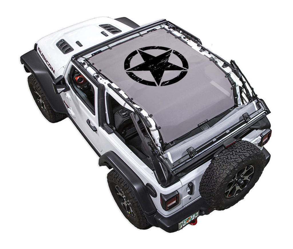 Jeep Wrangler JL 2-Door Sun Shade Stock Printed Shade Top (2018–2026)