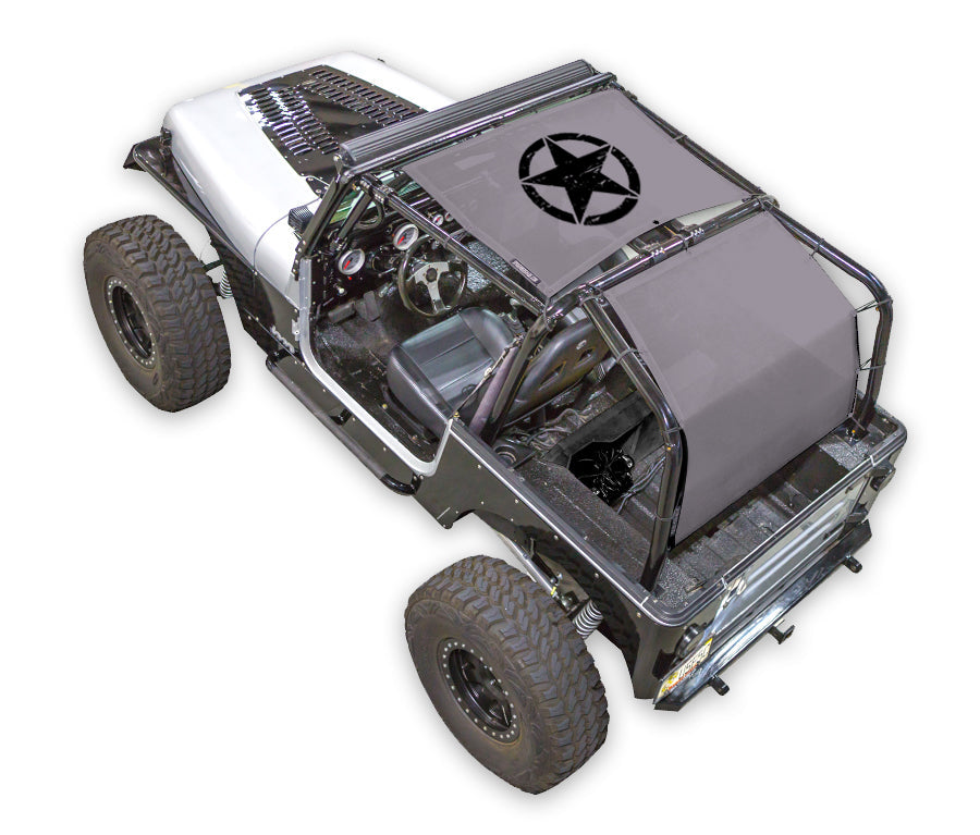 Jeep Wrangler YJ Sun Shade Stock Printed Shade Top (1987–1996)